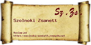 Szolnoki Zsanett névjegykártya